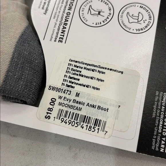 Women’s Smartwool Ankle Boot Bootie Socks Hiking Winter Medium Size 7-9.5 NWT - Picture 6 of 6